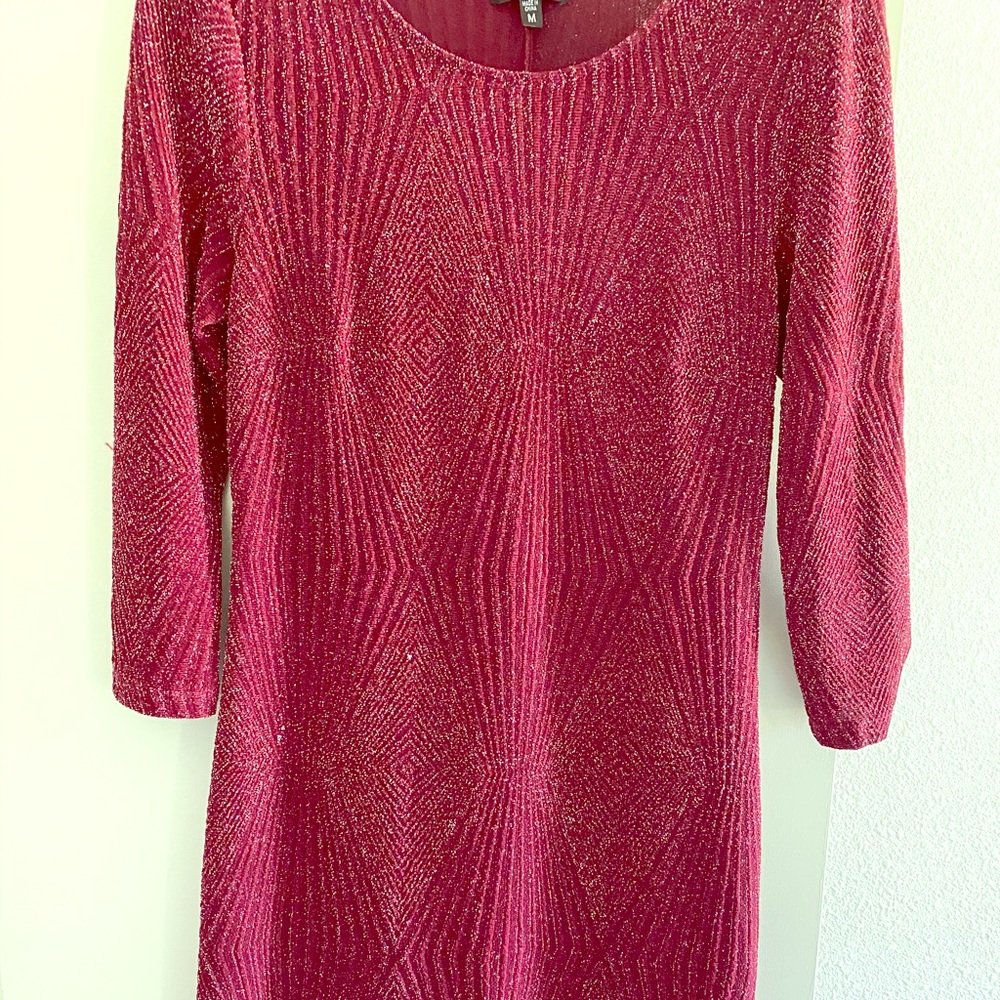 Trixxi winter dress- burgundy